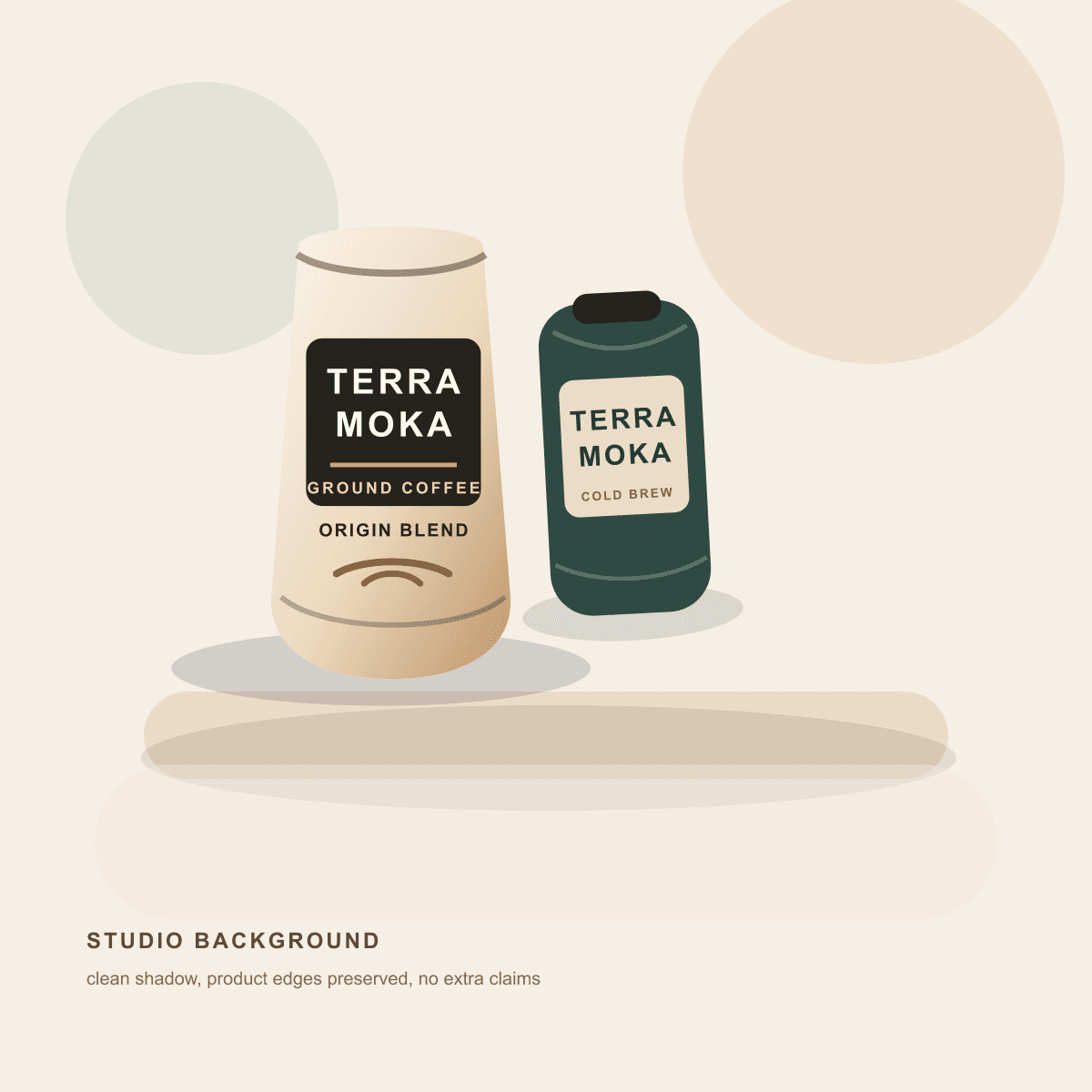 Sample product background case with a clean studio scene.