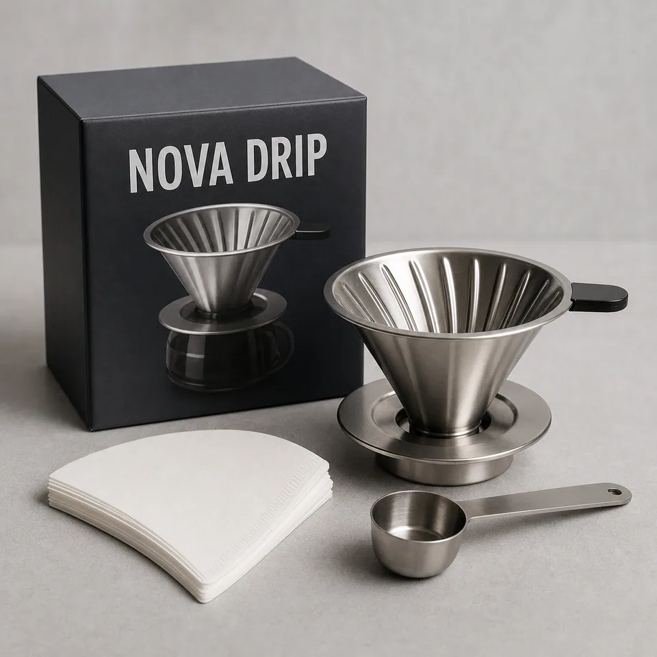 Generated Nova Drip coffee kit source product photo for Amazon listing image generation.