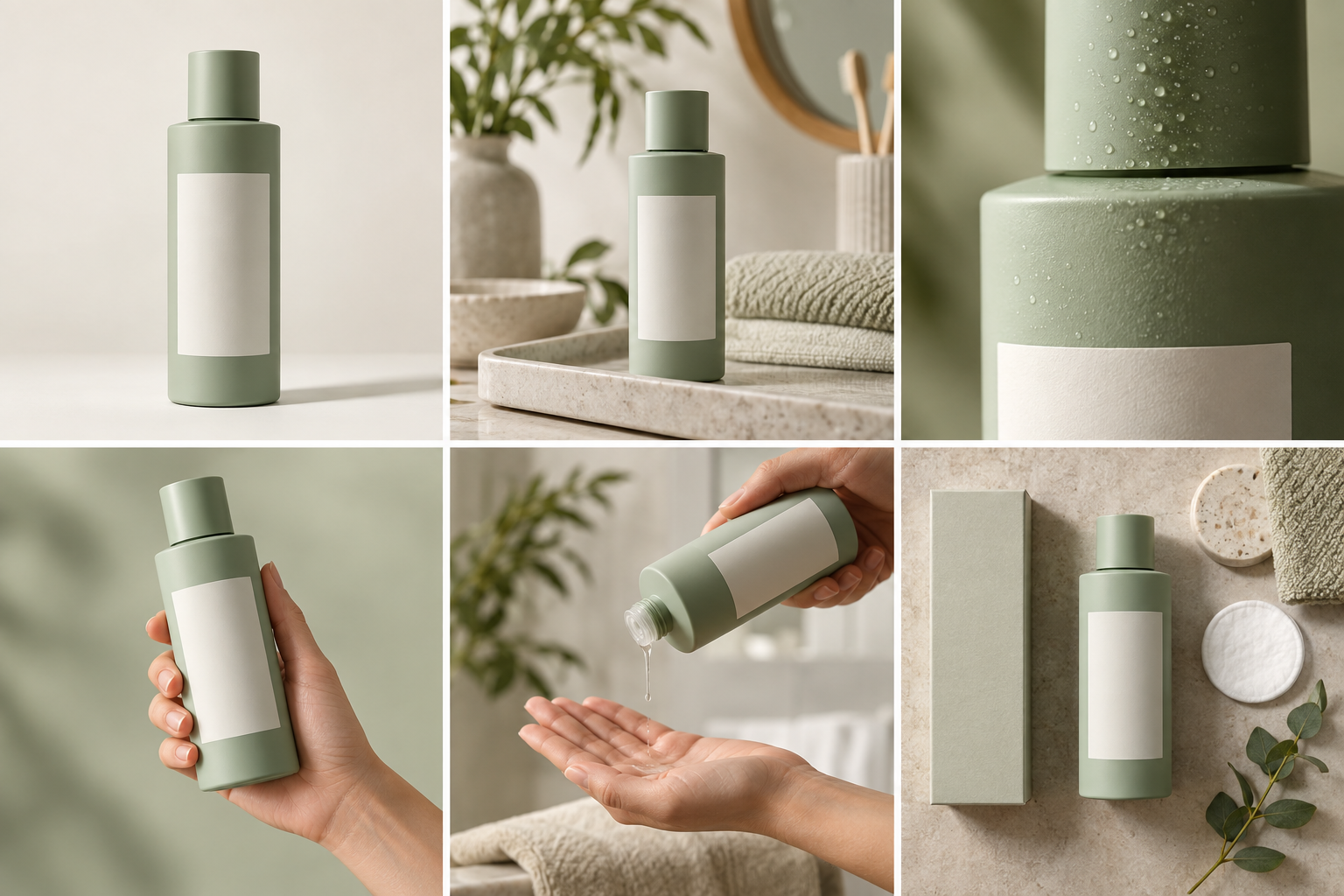 Six-panel ecommerce product image set example
